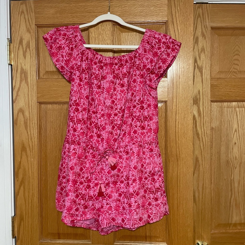 Pink floral Vineyard Vines romper